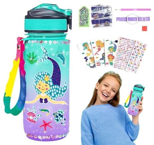 Decorate girls water bottles, decorate your own water bottle, design your own water bottle with stickers, art and craft sets, toys, painting for girls