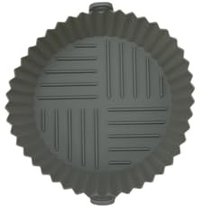 Fackelmann 42694 Silikonkorb, rund, Heißluftfritteusenform, Fritteusenform ohne Öl, Silikon, grau, 18 x 4,5 cm | Sauberes und schnelles Kochen, rundes Format 18 x 4,5 cm, graues Silikon, Korbschutz, einfache Pflege