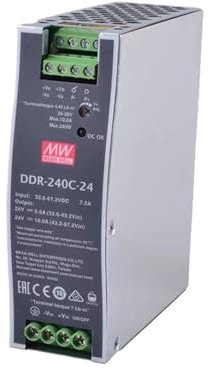 QTAZMJPB 1 Uds DDR-240C-24 24V 10A 240W Tipo de Carril DIN convertidor de DC-DC Fuente de alimentación conmutada auténtica