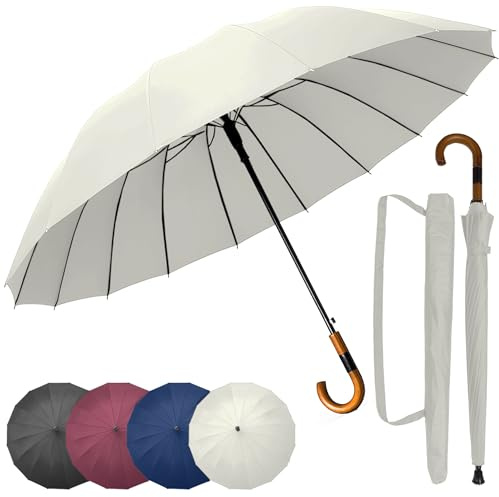 unycos - Paraguas de Campana Resistente al Viento para 2 Personas, Automático, Impermeable, Seguro y Ligero para Mujeres, Hombres y Niños, Ideal para Uso Diario
