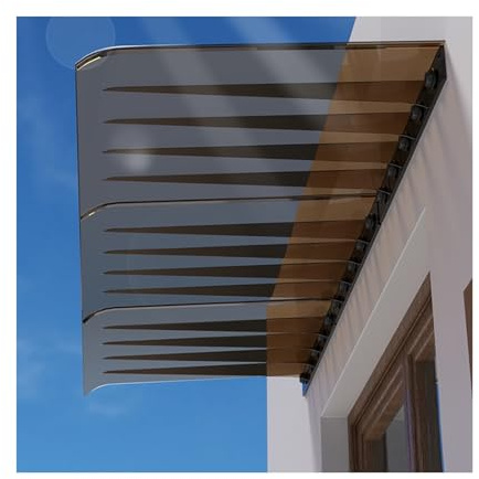Transparente Fenstermarkise, Regenschutz, Terrassen-Überdachung, UV-Schutz, Eingangsabdeckung für Haustür und Veranda (80 x 50 cm), langlebig, stilvoll, wetterbeständig