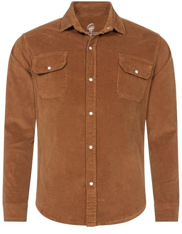 Rock Creek Cordhemd Herren Langarm Regular Fit H-412 | Cordhemd für Herren, klassisches Langarmhemd und Freizeithemd für Alltag, Büro und moderne Casual-Looks