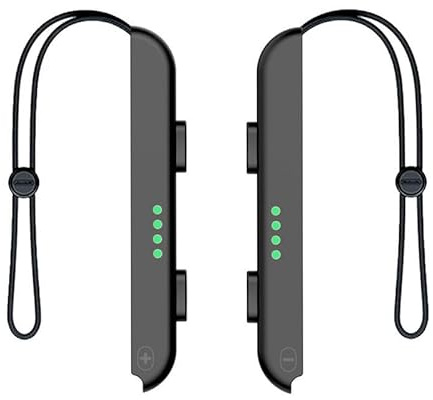 1 Paires Dragonne pour Switch Dragonnes pour Manette Contrôleur de Poignet | Réglable pour Manettes Joy-Con de Switch (Noir)