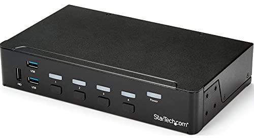 StarTech.com Switch KVM USB HDMI à 4 ports - Commutateur écran clavier souris HDMI avec hub USB 3.0 intégré - 1080p (SV431HDU3A2)