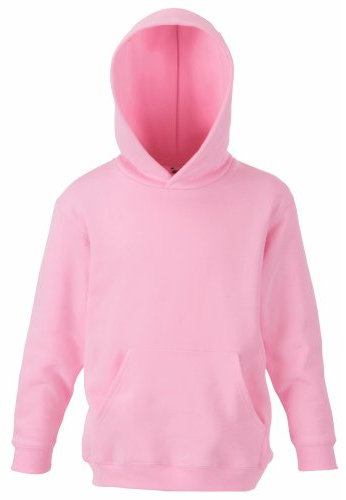 Fruit of the Loom - Felpa Unisex con Cappuccio Classica - Bambini (9-11 Anni) (Rosa Chiaro)