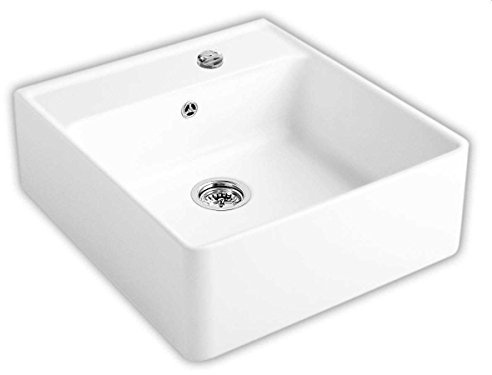 Villeroy & Boch Spülstein Einzelbecken Snow White - 6320 62 KG Keramikspüle