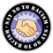 Handshake Say No To Racism Slogan Hochwertigen Auto-Autoaufkleber 12 x 12 cm