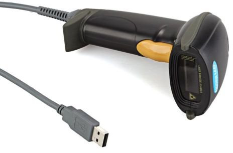 Kabalo USB Laser Code à Barres Scanneur Reader Lecteur Laser Douchette Barcode Scanner Noir