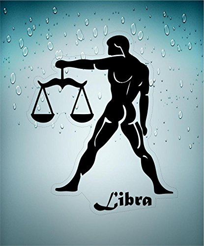 Decal Sticker Sign Zodiac Astrology Libra Scales transparentvoiture