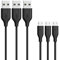 Anker [3 Pack Powerline Micro USB (3ft/0.9m) - Charging Cable for Samsung, Nexus, LG, Android Smartphones and More (Black)