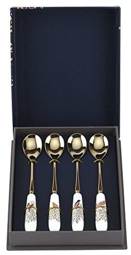Portmeirion Home & Gifts SMC1101-XG Chelsea Tea Spoons Set of 4, Ceramic, Multi-Colour, 15cm