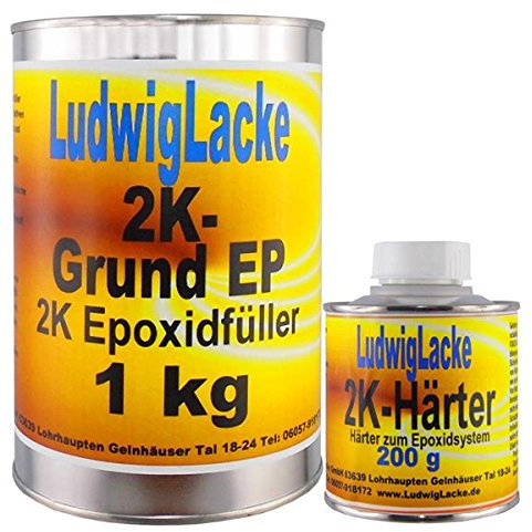 LudwigLacke Epoxidfüller 1,2 kg Epoxifüller Rostschutz Grundierung