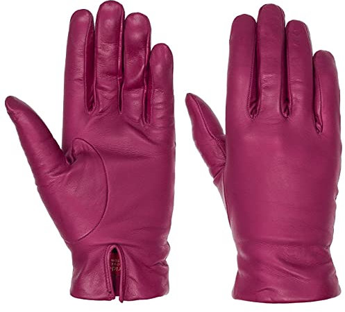 Caridei Classic Fingerhandschuhe Nappaleder Made in Italy Damen Herbst Winter lila 8 HS
