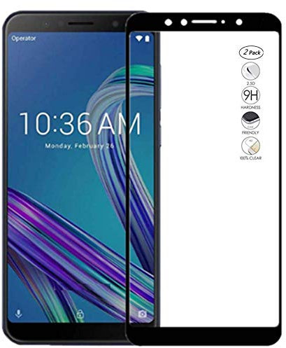 compatibile per ASUS ZENFONE MAX PRO (M1) ZB602KL ZB601KL (5.99) X00TD Pellicola trasparente VETRO glass FULL touch screen TEMPERATO antiurto 9H 5D antigraffio SCHERMO (cornice Nero)