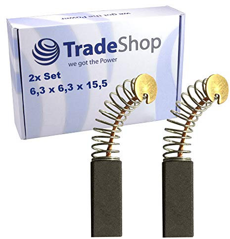 2x Kohlebürsten Motorkohlen 6,3x6,3x15,5mm für Bosch 2.604.321.904 2.604.321.909 Bohrmaschine Stichsäge Schwingschleifer Heckenschere Elektro-Werkzeug