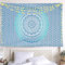 THE ART BOX Indie Wandteppich Baumwolle Mandala Wandbehang Deko Teppich Aesthetic Room Decor Dekoration Wandtuch/Strandtuch Wohnzimmer Indische Tücher Schlafzimmer, Türkis 135x160 Cm