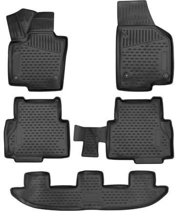 OMAC Gummimatten Fußmatten kompatibel mit Seat Alhambra 2010-2022 TPE Automatten Schwarz 5X