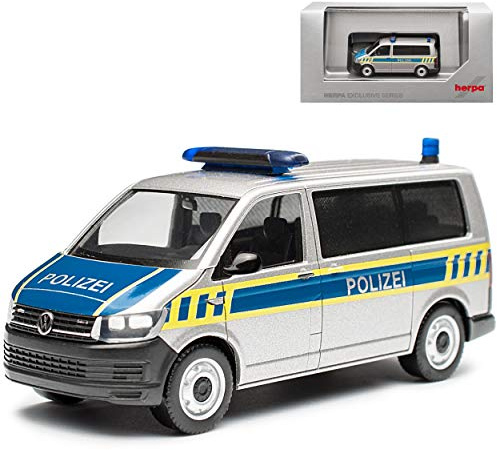 Volkwagen T6 Polizei Sachsen Anhalt Personen Transporter Silber T5 Ab 2. Facelift 2015 H0 1/87 Herpa Modell Auto