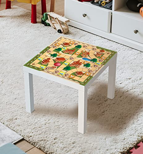 MyMaxxi | selbstklebende Tischfolie blasenfrei verkleben Ritter Mittelalterspiel Spielfolie kompatibel mit IKEA Lacktisch 55 x 55cm Aufkleber Sticker Kinderzimmer Spieltisch Brettspiele
