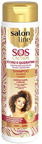 Salon Line Shampoo SOS Cachos Ricino E Cheratina 300 ml