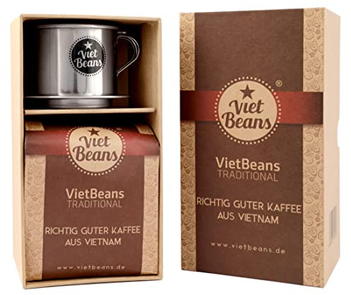 VietBeans Traditional - Hochwertiger vietnamesisches Kaffeegeschenk - Ganze Bohne - Kaffee Vietnam - 250g