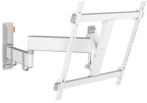 Vogel's Comfort TVM 3445 Schwenkbare TV-Wandhalterung für 32-65 Zoll Fernseher, Max. 25 kg, Schwenkbar bis zu 180°, Full-Motion TV Halterung max. VESA 400x400, Universelle Kompatibilität, Weiß