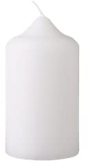 METRO Professional Stumpenkerze, Ø 78 x 150 mm lang | 61 h Brenndauer | Gastronomiebedarf | Gastronomiekerzen | Gerade Kerzen | Household Candles | Made in Europe (weiß, 4 Stück)