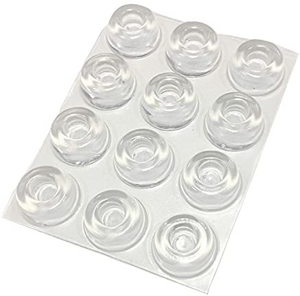 12X Gummifüße Selbstklebend, Gumminoppen Bumper Pads Gummipuffer Transparent Türpuffer Gummi Anschlagdämpfer Silikon Schutzpuffer Elastikpuffer Möbelpuffer für Tür Puffer Furniture