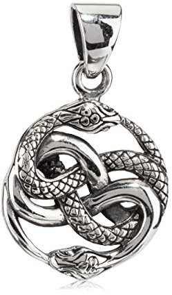 NKlaus Schlangen Kettenanhänger 1,7cm Silber 925 Auryn Talisman Skandinavisches Amulett 3928