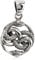 NKlaus Schlangen Kettenanhänger 1,7cm Silber 925 Auryn Talisman Skandinavisches Amulett 3928