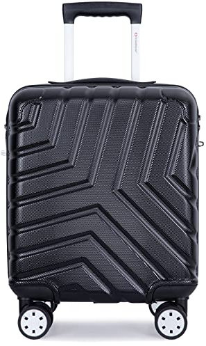 Travelhouse 40,6 cm (16 Zoll) Handgepäck mit Spinnrad, TSA-Schloss, Schwarz, 16, Handgepäck, 40,6 cm