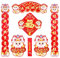 DAOUZL Chinesisches Neujahr 2025 Deko, 6 Pcs Chinesisches Neujahr Couplets mit Traditionelle Couplets, Aufkleber usw, Chinesische Couplet Deko Set für 2025 Neujahr Dekorationen Silvester Veranda