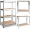 Plonos Metallregal Lagerregal - Regal zur Lagerung Organisation in Abstellräumen Kellern Garagen Wirtschaftsräumen - Hergestellt aus Metall und MDF Platte - bis 600 kg Größe 180 x 90 x 40 cm