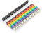 Tracciamento Cavo Elettrico Identificazione RJ45 Numero Digitale Tubo Numero Filo Etichetta Tubo Elettricità Marcatore Cavo Colorato (100Pcs 6Mm²) (100PCS KCM-6MM 6 quadrati)