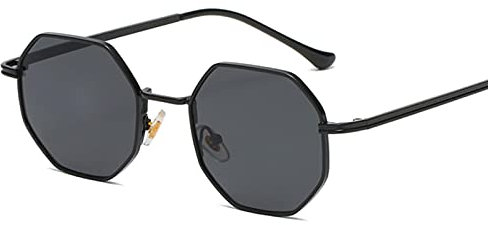 JIJIBA Sonnenbrille für Herren, Vintage-Stil, achteckig, Metall, für Damen, Luxusmarke, Brille