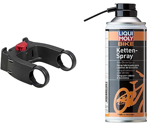 KlickFix Lenkeradapter E, Schwarz, One Size Ohne Schloss, 0211EB & LIQUI MOLY Bike Kettenspray | 400 ml | Fahrrad Haftschmierstoff ohne Kupfer | Art.-Nr.: 6055