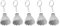 Daroplo 5X Keychain Handtasche Split Ring Kunststoff Badminton Keyring Dekoration