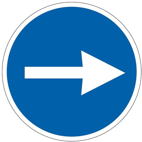 M151 - Pfeil folgen - Schild und Pflichtbeschilderung - Abmessungen nach Wahl- Norm ISO 7010