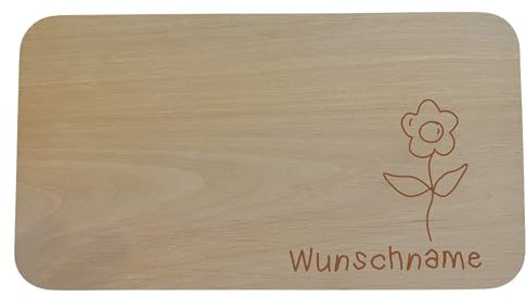 Frühstücksbrettchen Kinder I Brotzeitbrett personalisiert I Blume