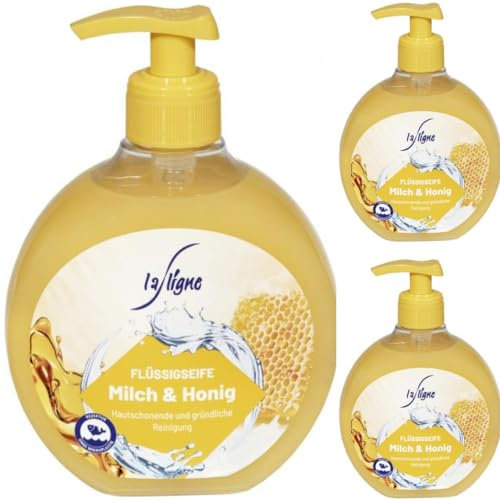 La Ligne Cremeseife Milch & Honig 500 Mililiter x 3 Stück