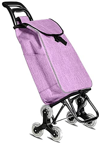 TETEOLALA Carrelli, Carrello della Spesa Pieghevole con 6 Ruote Carrello per Salire Le Scale della Spesa Borsa portaoggetti per Mercato Impermeabile/Rimovibile