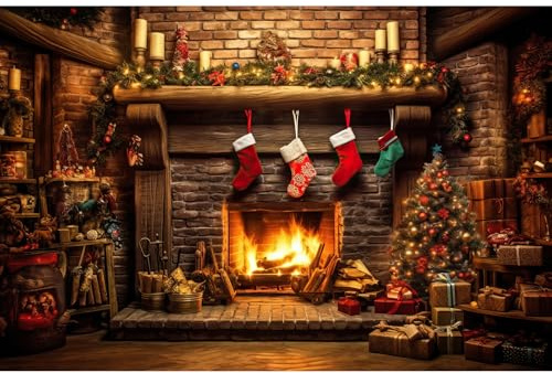 Ci-Fotto Weihnachten Fotografie Hintergrund Wand Fotostudio, 2*1,5m, SD2156 | Fohintergründe Kamin Weihnachtsmann Strümpfe Weihnachtsbaum Hintergrund, Home Party Dekoration,Kinder Fotografie Hintergründe