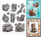 GLOBLELAND Eichhörnchen Eichel Stempel 7.09x8.66Inch Herbst Eichhörnchen EVA Stempel Prägestempel Siegelstempel Für DIY Scrapbooking Und Kartenherstellung Papierbasteldekor