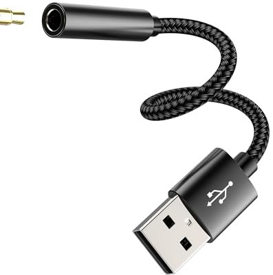 Adattatore USB Maschio A 3.5mm Cuffie Jack Femmina Audio Cavo AUX Auricolari Per PC Auto Cuffia Convertitore Da Per IPhone Cuffiette Per iPad Laptop Compatibile Per Samsung Headphones 3.5-USB