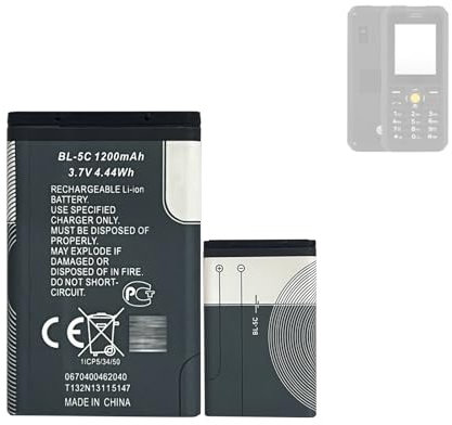 HIGHAKKU Ersatzakku BL-5C kompatibel mit Cat B30 Phone Caterpillar Cat B30 Mobile Phone