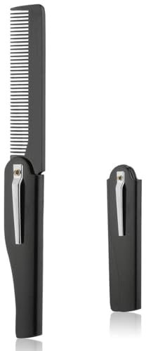 RAMGLYO 1 Pcs Folding Comb for Beard Hair Beard Comb Portable Folding Comb for Men Pocket Flip Combs for Men and Women Butterfly Knife Comb Hair Combs for Men Small Comb Plastic Portable Travel Hair