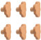 Holz Schrankknöpfe, 6 Stück Schrankknöpfe Wolke Holz Design, Möbelknöpfe Schubladenknopf mit Schrauben, Schublade Griffe für Kommoden Haus Küche Schlafzimmer Kleiderschrank
