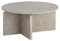 Wohnling Couchtisch 70x70x33 cm Sandfarben Sofatisch in Stein-Optik Modern, Design Wohnzimmertisch Rund, Lounge Beige, Kaffeetisch Beistelltisch Groß