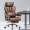 Efomao Desk Office Chair, Big and Tall PU Leather Ergonomic Office Chair, 200KG Adjustable High Back Computer Chair,Executive Swivel Chair with Footrest and Lumbar Support, Brown