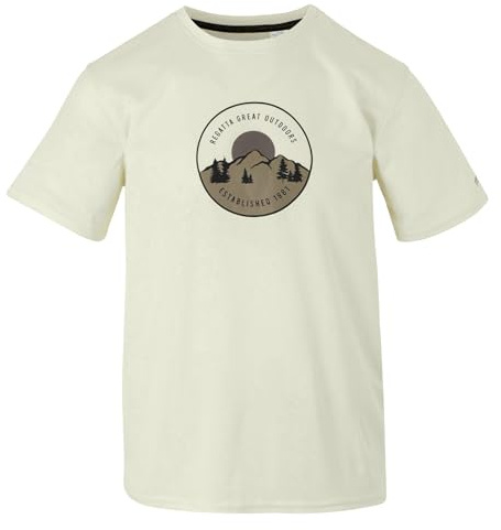 Regatta Herren T-Shirt Kurzarmshirt Funktionsshirt Fingal IX T-Shirt, Farbe:Creme, Artikel:-42B Stone White, Größe:M